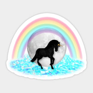 Black Unicorn Sticker